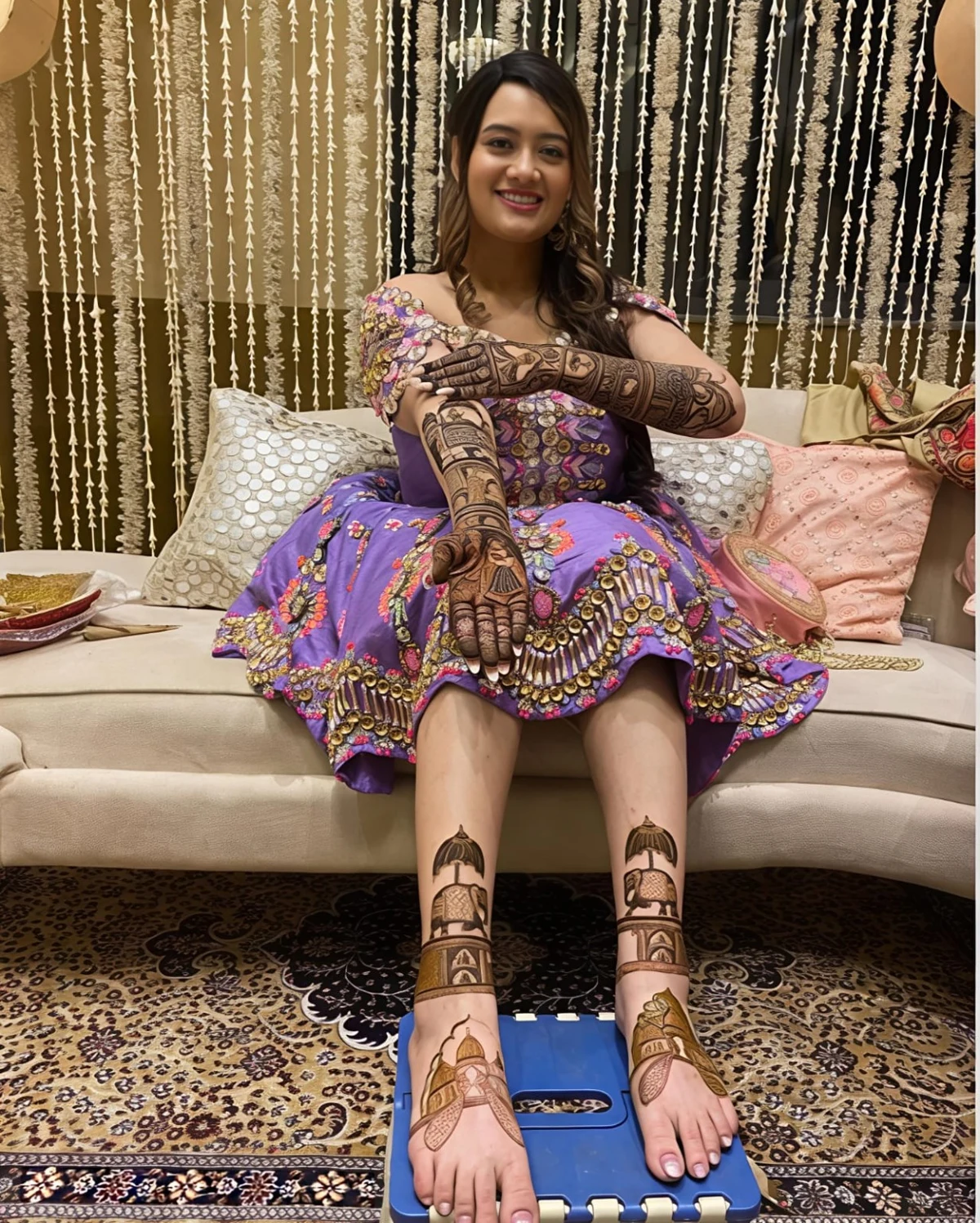 Mehndi designs on hands and feet