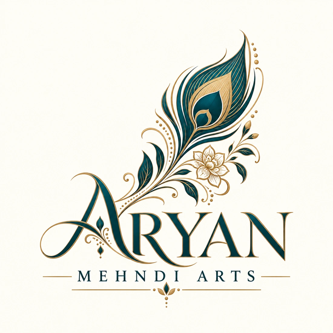 Aryan Mehndi Arts peacock logo
