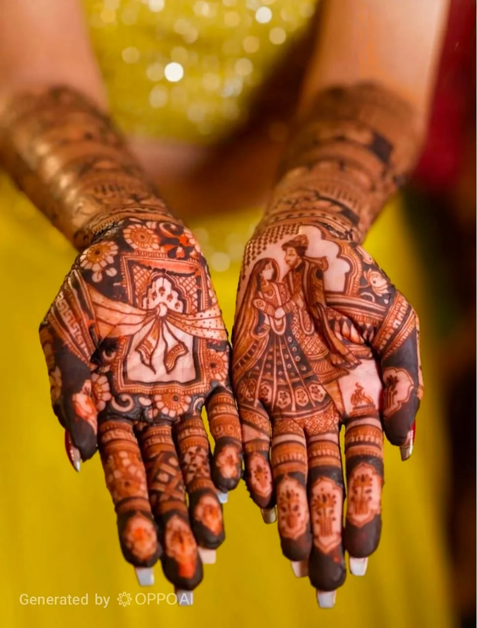 Hand mehndi detail from Aryan Mehndi Arts gallery, photo 05