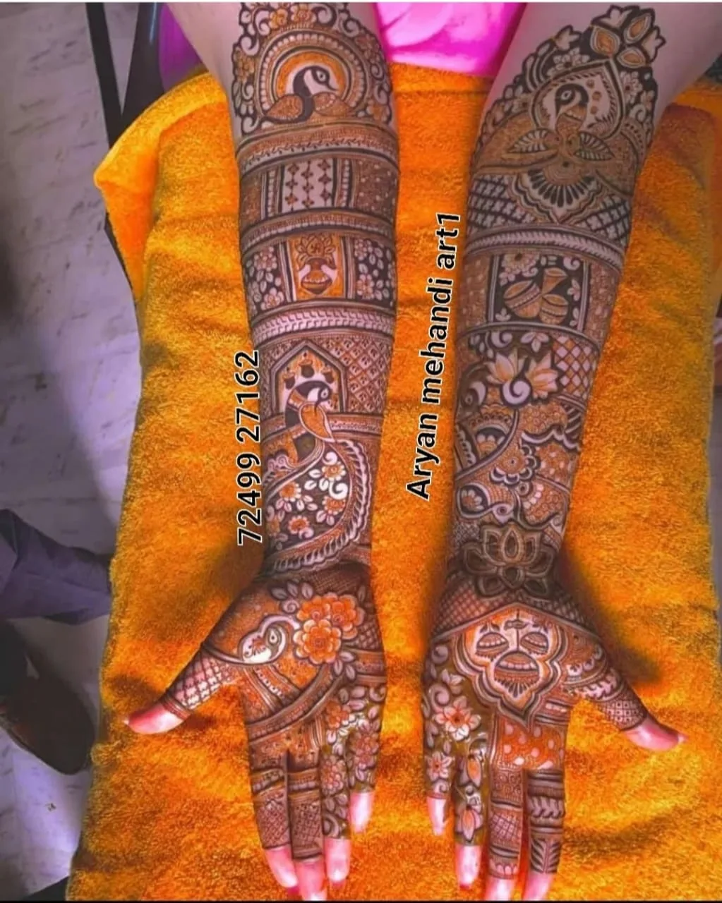Bridal mehndi design from Aryan Mehndi Arts gallery, photo 10