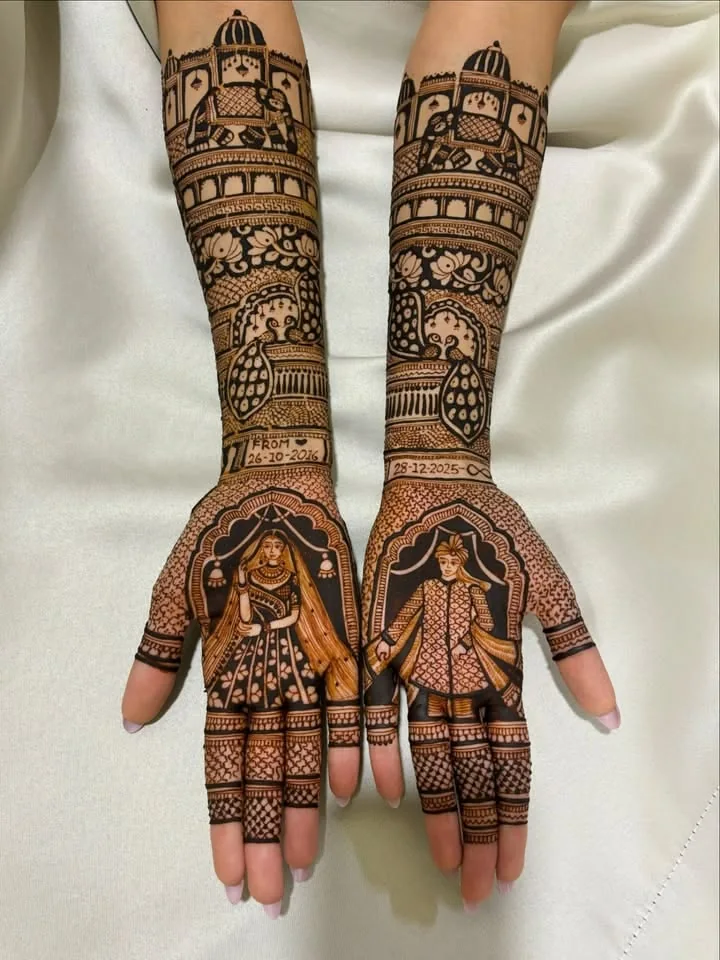 Bridal mehndi design from Aryan Mehndi Arts gallery, photo 15