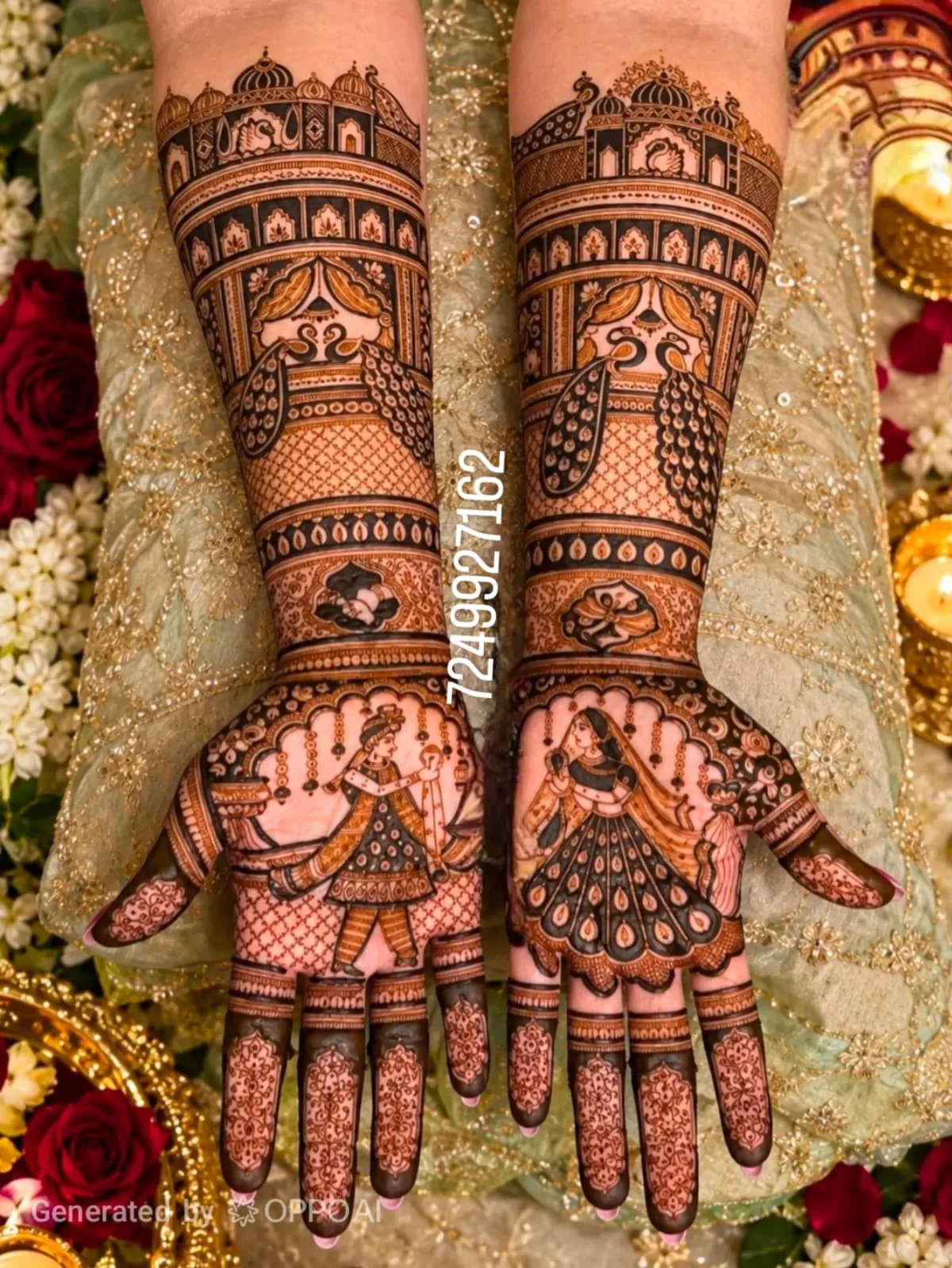 Bridal mehndi design from Aryan Mehndi Arts gallery, photo 17