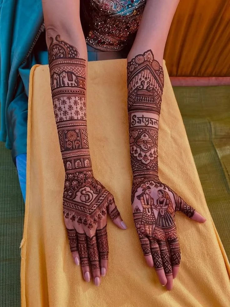 Bridal mehndi design from Aryan Mehndi Arts gallery, photo 18