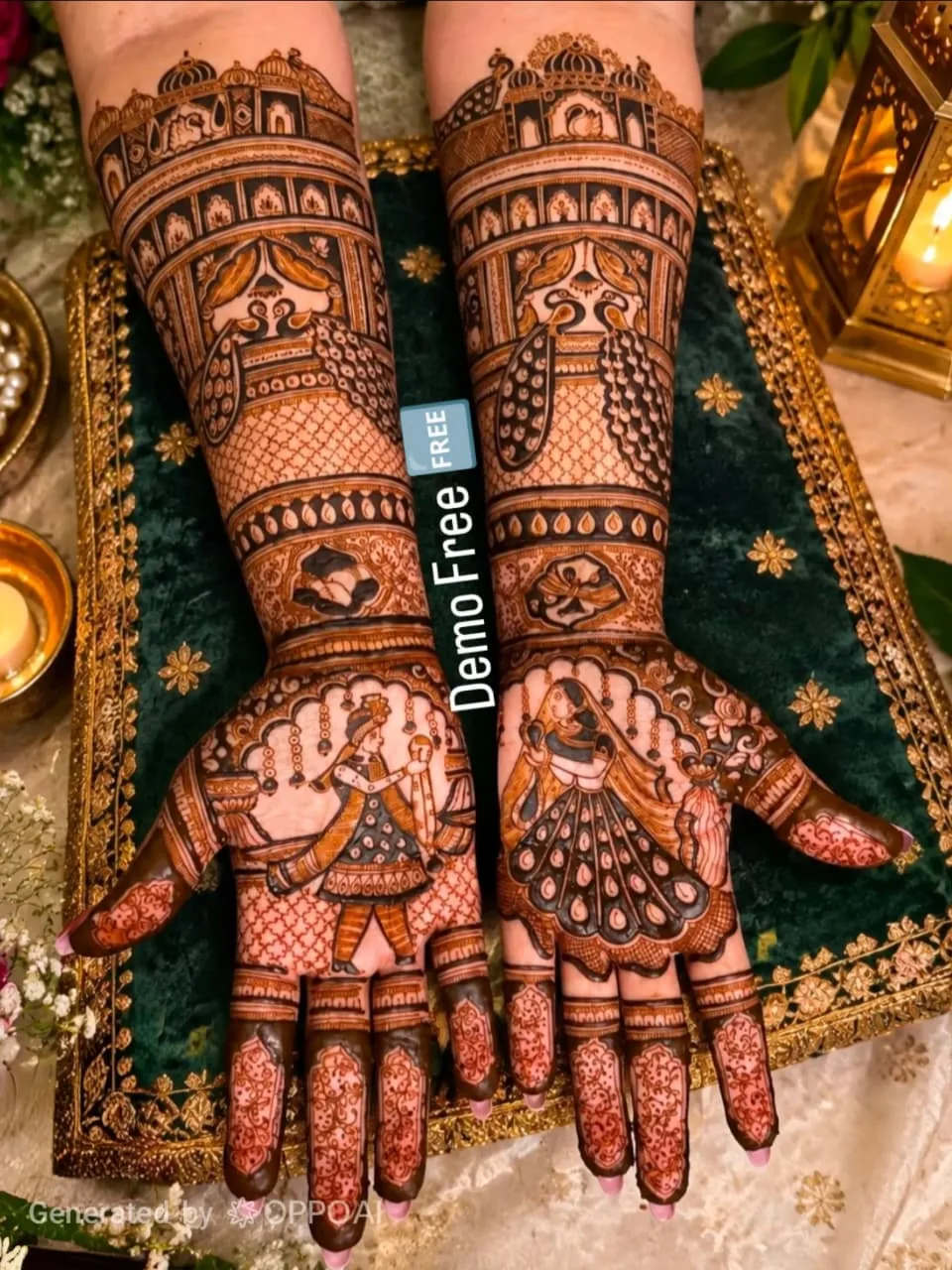 Celebration mehndi design from Aryan Mehndi Arts gallery, photo 22