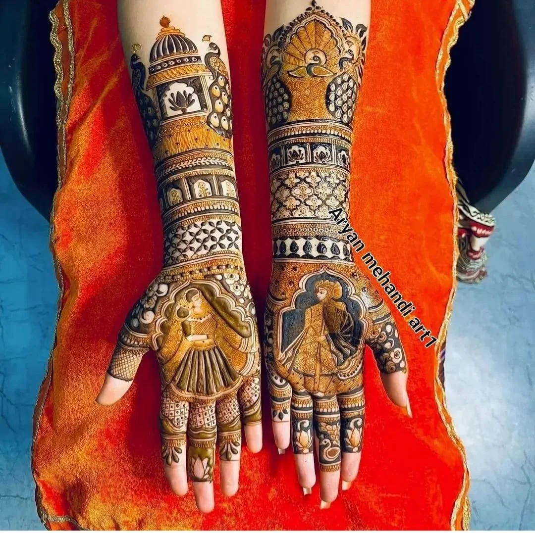 Bridal mehndi design from Aryan Mehndi Arts gallery, photo 26