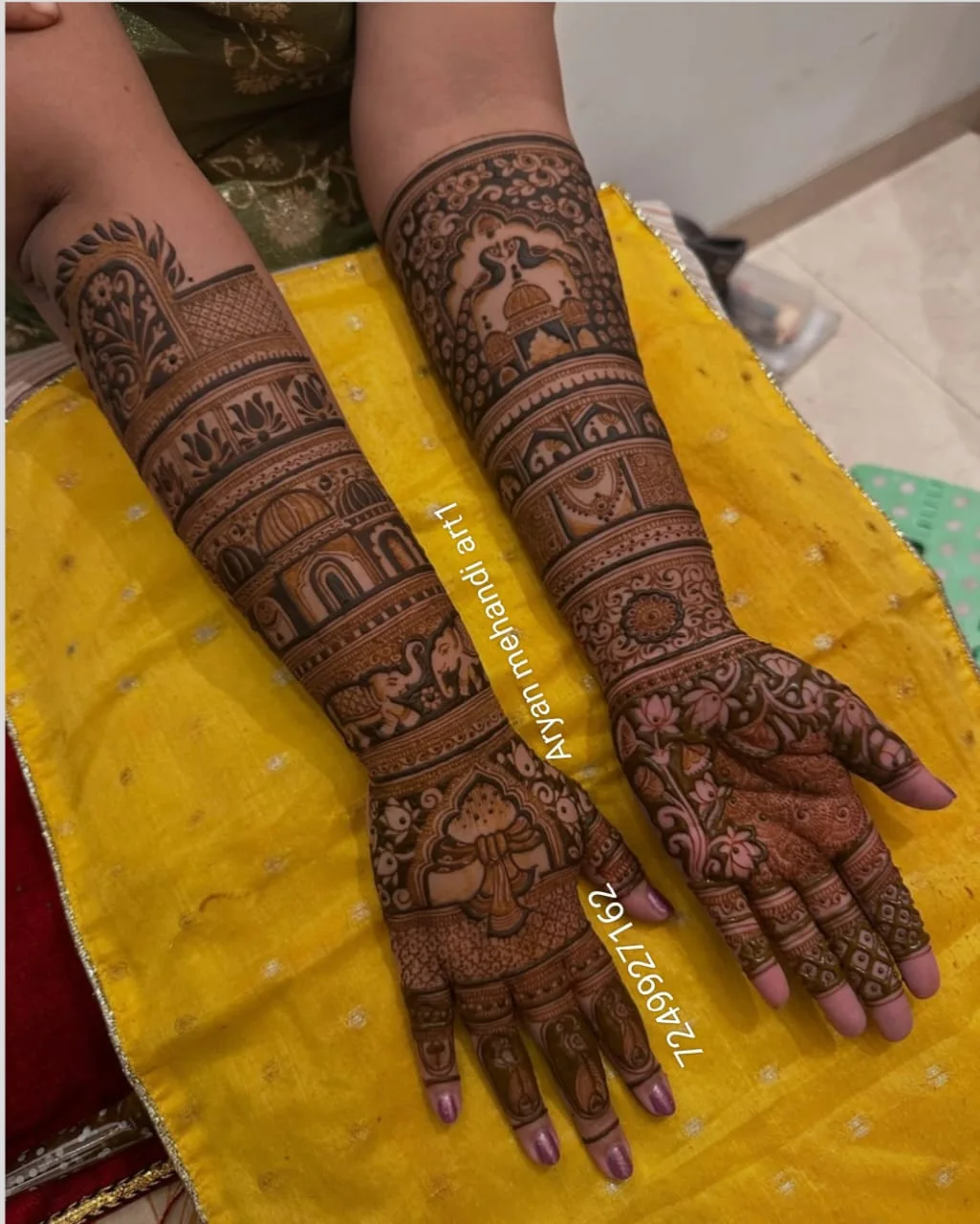 Bridal mehndi design from Aryan Mehndi Arts gallery, photo 27