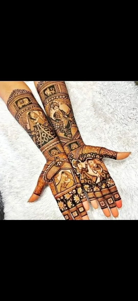 Hand mehndi detail from Aryan Mehndi Arts gallery, photo 30