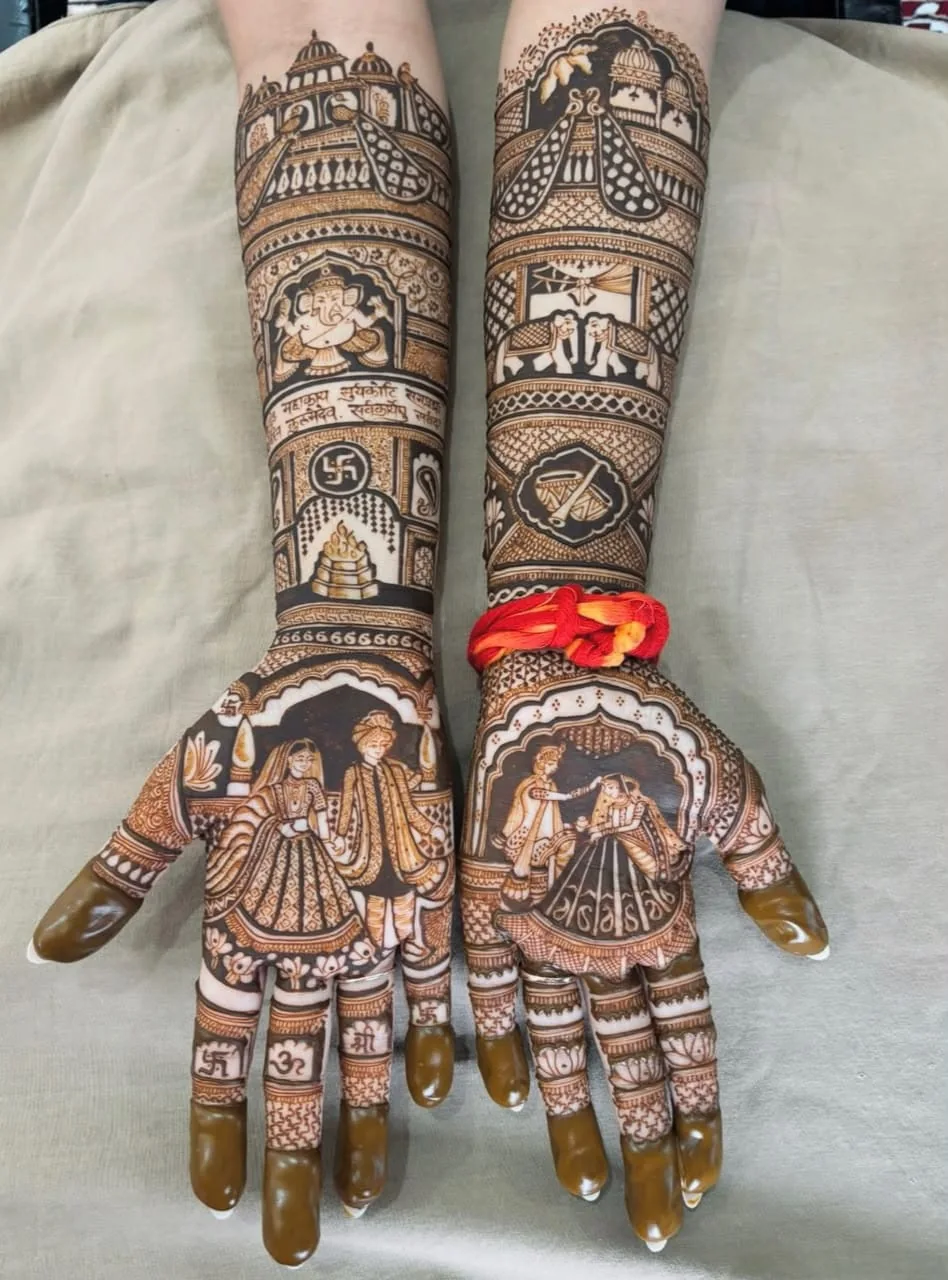 Mehndi design photograph illustrating Feet Mehndi