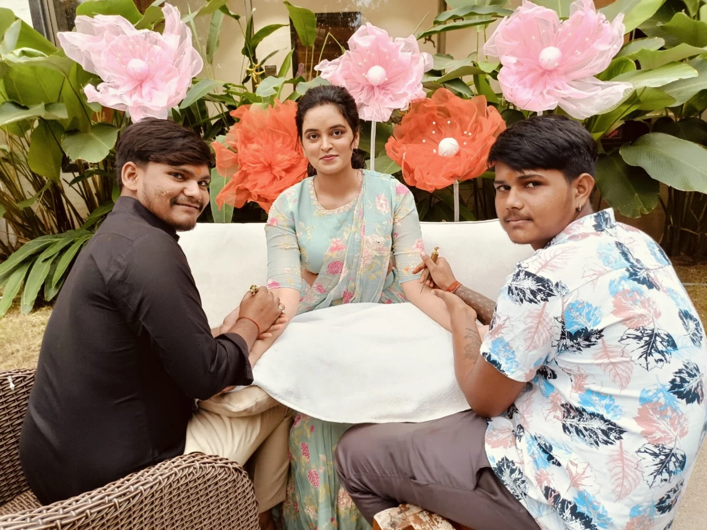 Shared moments from a celebration mehndi session.