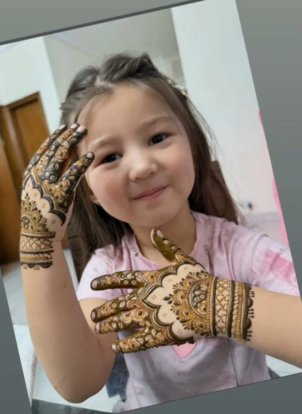 Celebration mehndi design from Aryan Mehndi Arts gallery, photo 39