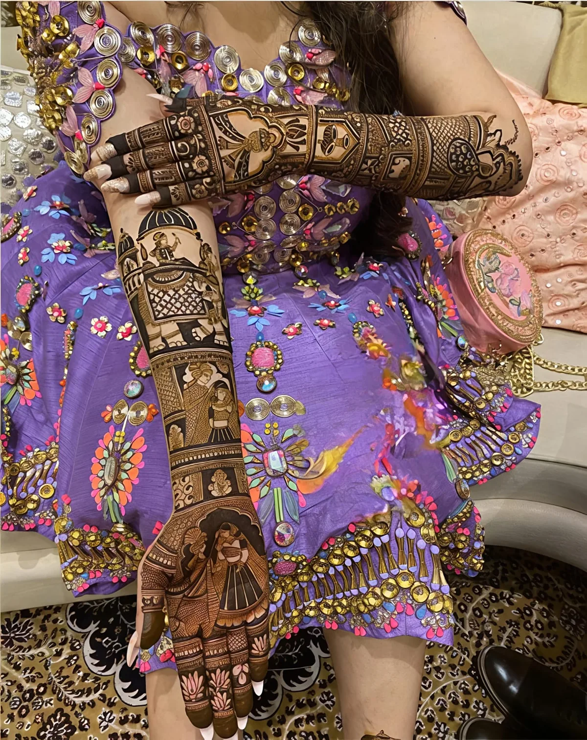 Bridal mehndi design from Aryan Mehndi Arts gallery, photo 56