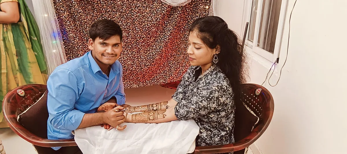 Celebration mehndi design from Aryan Mehndi Arts gallery, photo 48